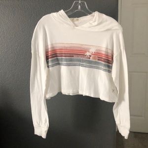 Billabong hooded, cropped,long sleeve T-shirt XS.